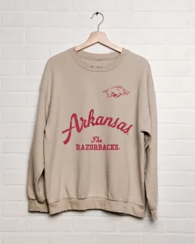 Arkansas Razorbacks Quality Sand Thrifted Sweatshirt