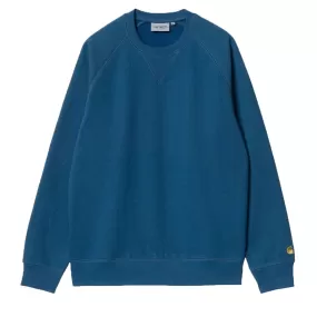 Carhartt WIP Chase Sweatshirt - Skydive Blue / Gold