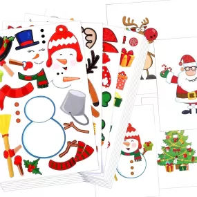 Christmas Party Games Mix and Match Stickers for Kids Christmas Theme Party