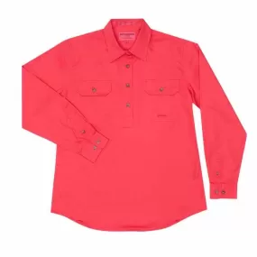 Just Country Jahna 1/2 Button Shirt Women's Raspberry