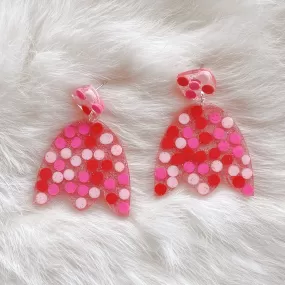 Pink Polka Dot Reese Earrings