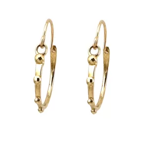 RIVETED Midi Hoops - Gold