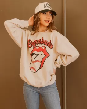 Rolling Stones Razorbacks Baseball Lick Sand Thrifted Sweatshirt