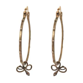 SERPENT Riveted Statement Hoops - BRONZE